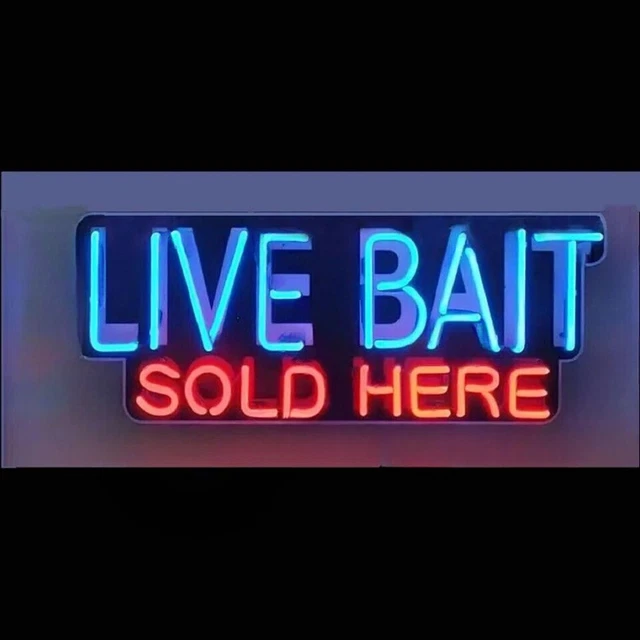 20& LIVE BAIT Sold Here Light Neon Sign Lamp Visual Collection Decor
