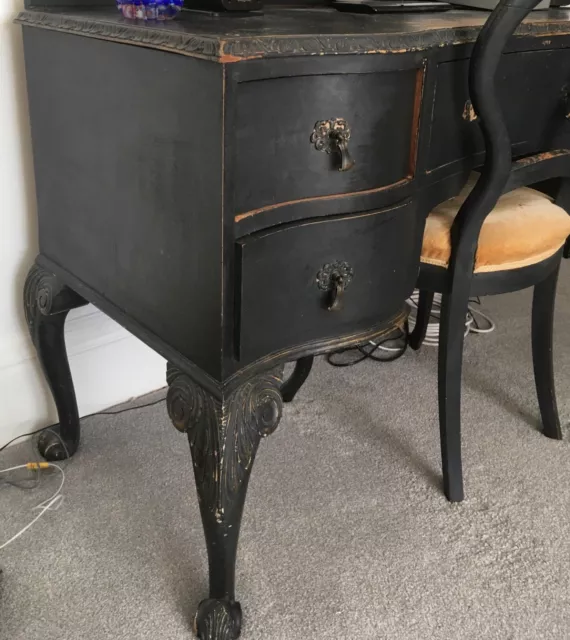 vintage dressing table gray