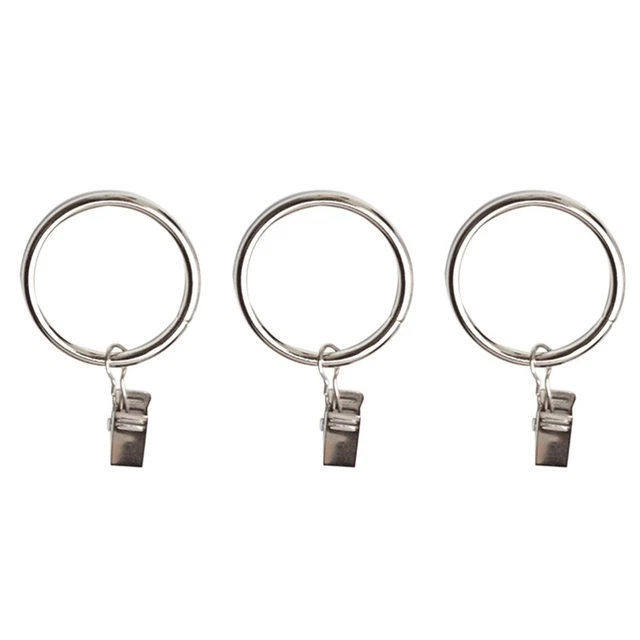 30 Pièces Anneaux De Rideau En Or Ouvrables Ouverts Et Métal Draperie