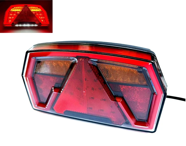 2 Feux Arrière LED E9 Pour Remorque/tracteur - 6 Fonctions - Neuf Sous Blister Melbox
