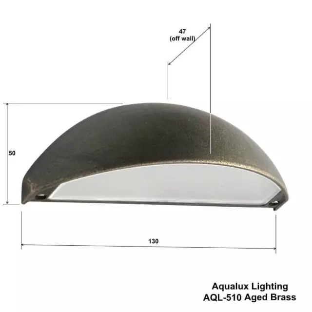 Aqualux Aged Brass Eyelid Wall/Steplight 24V-12V 4W LED AQL-510-AB 2