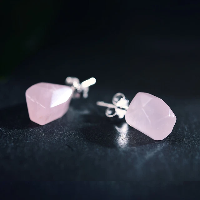 Natural stone stud earrings discount