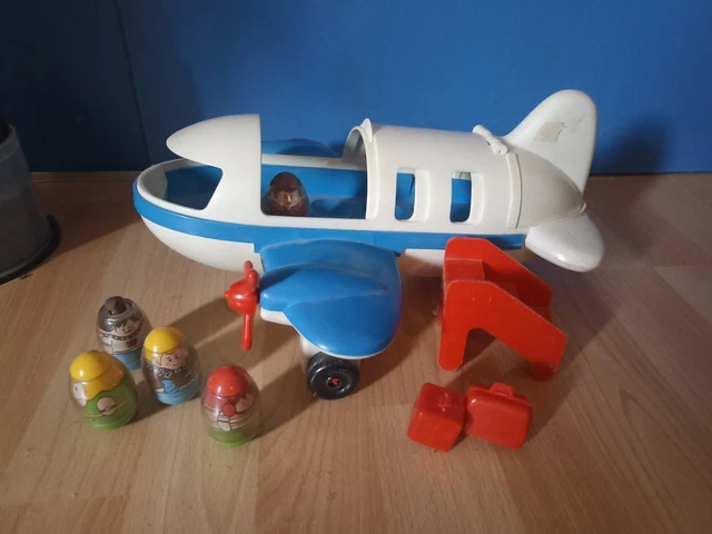 ANCIEN AVION MINIATURE en métal jouet d'enfant vintage années 1950 EUR