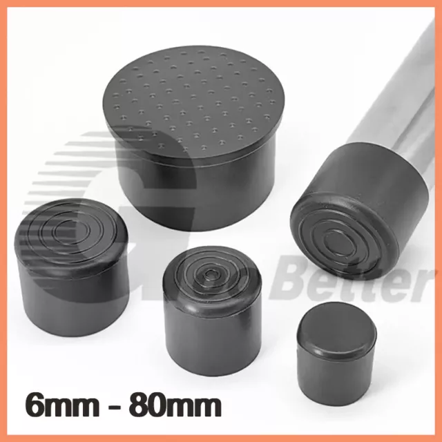 Round Chair Leg Cap Rubber Feet Protector Pads Furniture Table Covers Bottom