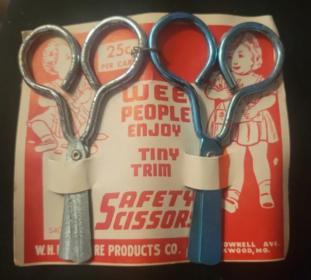 Vintage Scissors 2 Still On The Original Pack Childrens!!