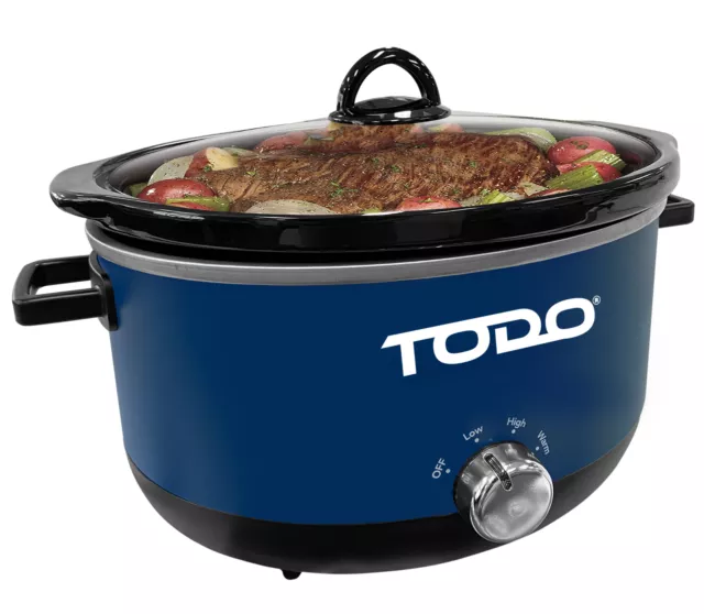 TODO 3.5L Stainless Steel Slow Cooker Removable Ceramic Bowl 2