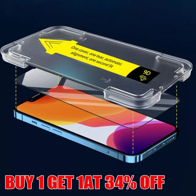 Screen Protector for iPhone 11 12 13 14 15Pro Max Tempered Glass Edge Full Cover