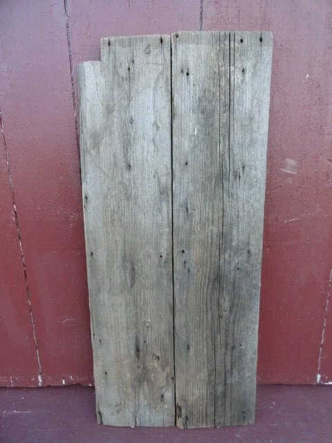 RECLAIMED Weathered MAINE BARN BOARD Wood Siding 2pcs 6+"x30" Best Looking 'TN'