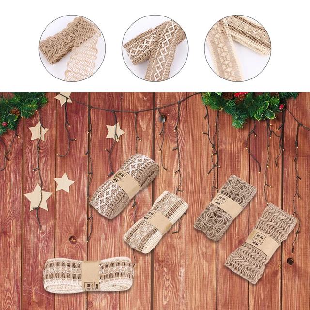 5 Pcs Stretch Lace Trim Burlap Lace Scrapbook Embellishments