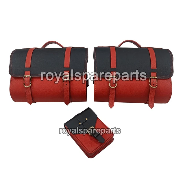 Sacs De Selle Moto Kaki Pour Shadow 750 & Royal Enfield Bullet - Sacoche Voyage Étanche