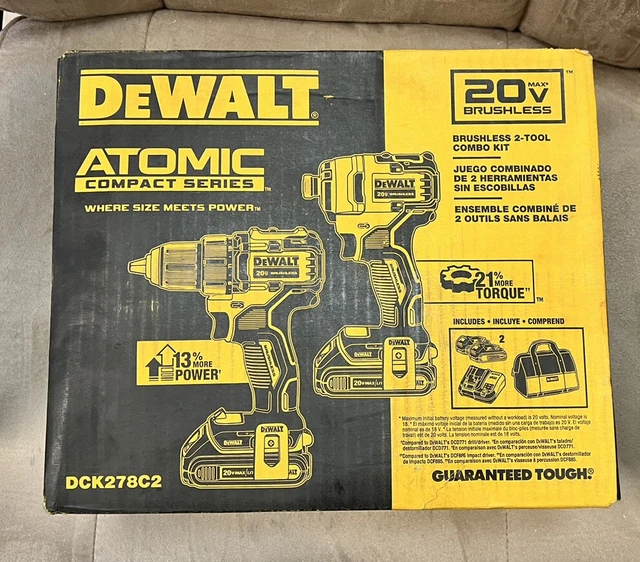 DEWALT DCK278C2 2TOOL Combo Kit 20V MAX Drill Driver & Impact Driver