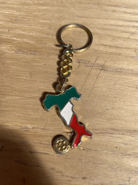 Portachiavi Vespa Bandiera Italia - Finta Pelle 8x4cm Per Scooter Epoca - Foto 6