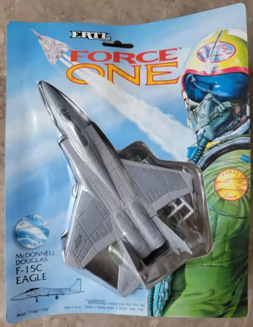 Vintage New 1993 ERTL Force One McDonnell Douglas F-15C Eagle Diecast #1162 NOS Vintage New 1993 ERTL Force One McDonnell Douglas F-15C Eagle Diecast #1162 NOS