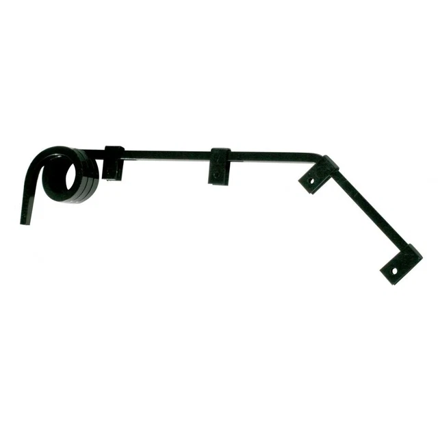 Black Angled 0.64" Square Spring Steel Arm Mud Flap Hanger - 3 Coils