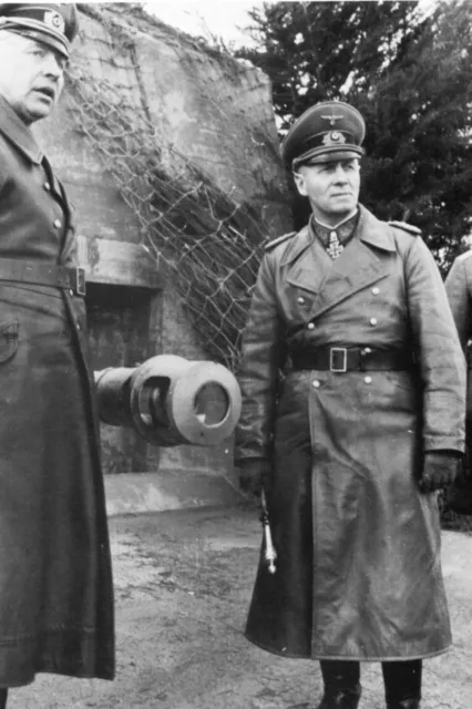 WW2 - Le Maréchal Erwin Rommel et le Général Fahrmbacher - Mur Atlantique 1944