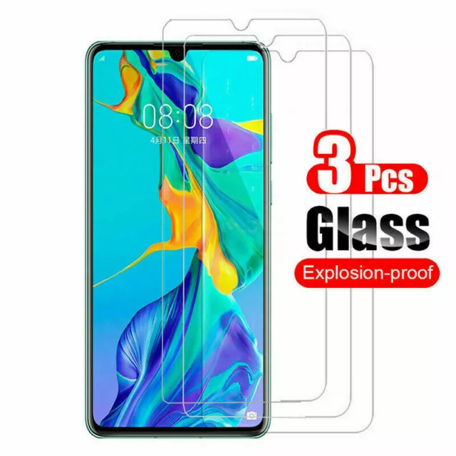 3 piezas Protector de pantalla de vidrio templado para Huawei P10 P20 P30 P40 Lite Mate 20 30