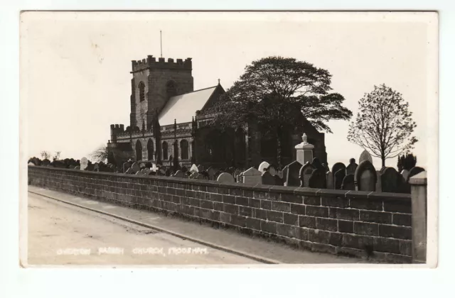 Overton Parish Church Frodsham Cheshire Real Photograph Early 1900's Post Card