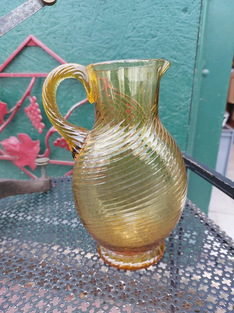 Pichet Cruche En Verre Georges Sand - XIXème Siècle - Très Bel état