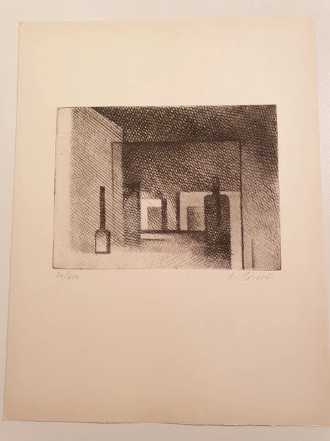 HERIBERT LOSERT - Zwischenräume - Puntasecca Originale Numerata Firmata 20/650