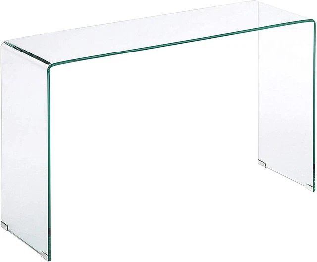 EGLEMTEK Consolle Tavolo da Salotto in Vetro, 126x70x40 cm "POSSIAMO SPEDIRE"