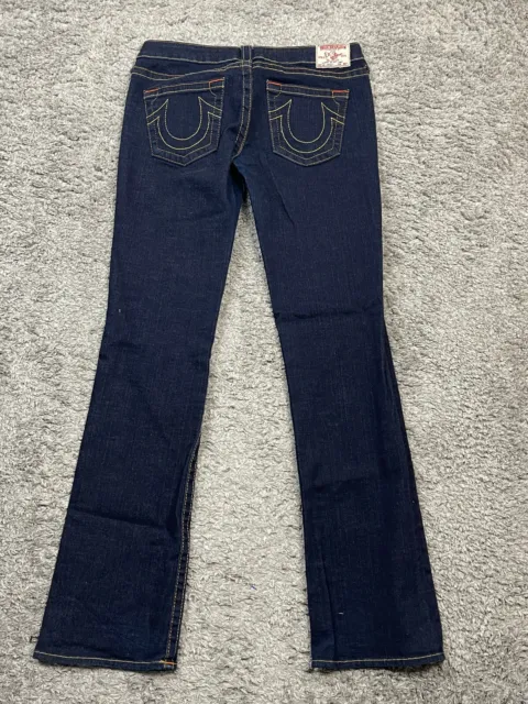 True Religion Jeans Womens 31x34 Blue Denim Pants Johnny Low Flex Western Y2K