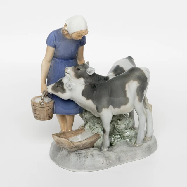 Figurine Royal Copenhagen - Bœuf Musqué Et Son Veau, état Parfait