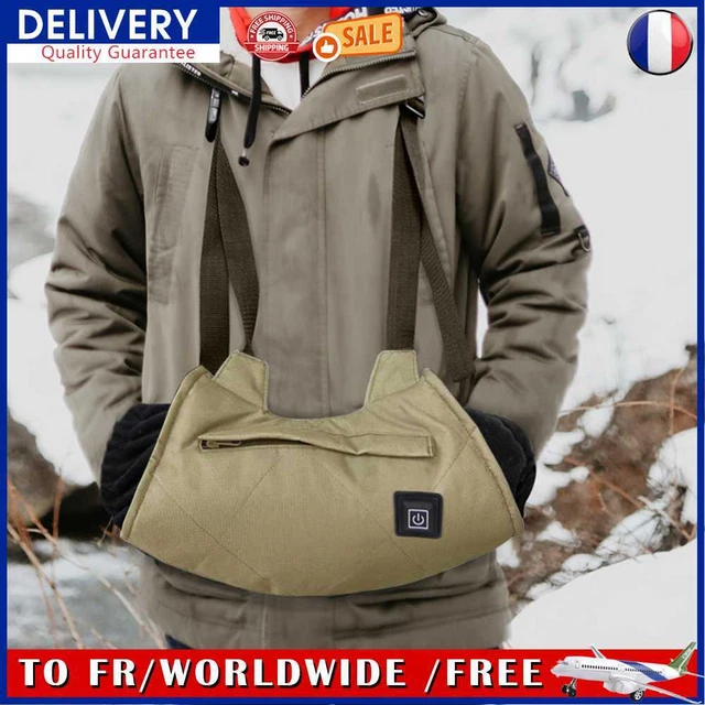Waterproof Arm Sleeves Gloves 3 Gears Electric Heated Hand Warmer Muff (Khaki)