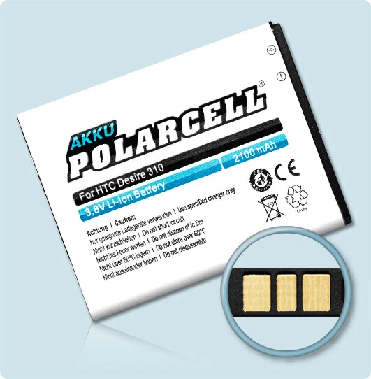 PolarCell HTC 35h00221-00m 35h00221-01m 2100mAh hochleistungs-akku Batterie