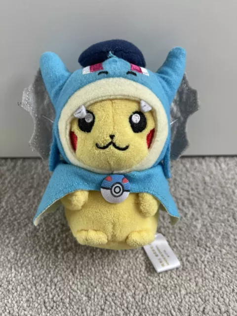9" Pokemon Center Pikachu In Blue Gyarados Poncho Outfit Soft Plush Toy