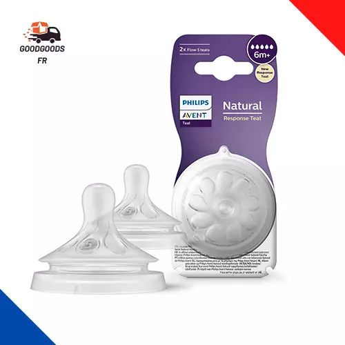 Philips Avent Lot De 2 Tétines Pour Biberon À Réponse Naturelle 0% BPA