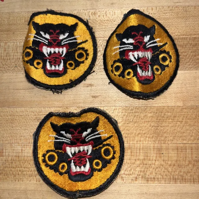 WWII US Army Tank Destroyer Black Panther Embroidered Patches Original