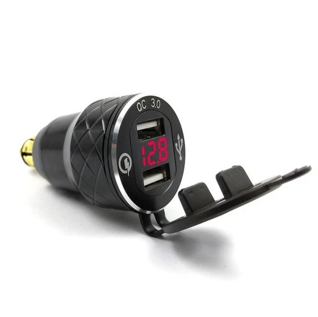 Adaptateur Prise Moto BMW Ducati din Connecteur Dual USB Allume-Cigare Voltmètre