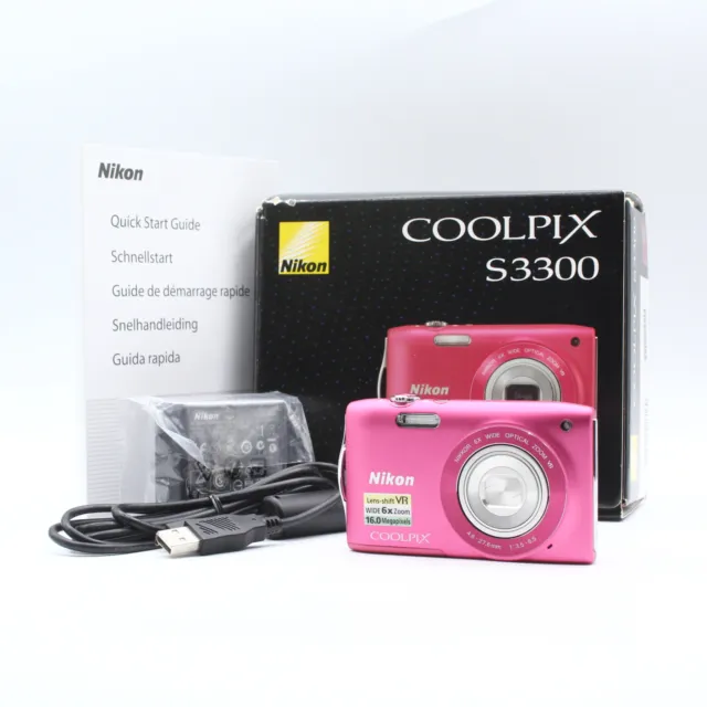 Nikon CoolPix S3300 16,0Mp Digital Camera Y2K Pink N°45099770 - Excellent !!