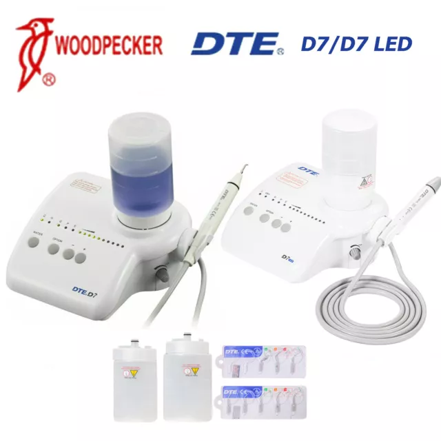 Woodpecker Dental DTE D7 / D7 LED Ultrasonic Piezo Scaler Handpiece with 8 Tips