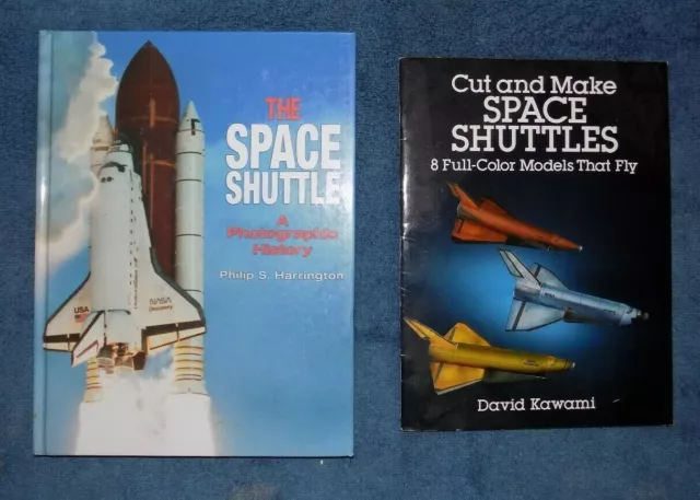 2 SPACE SHUTTLE BOOKS - Cut and Make Space Shuttles & Photographic History !!