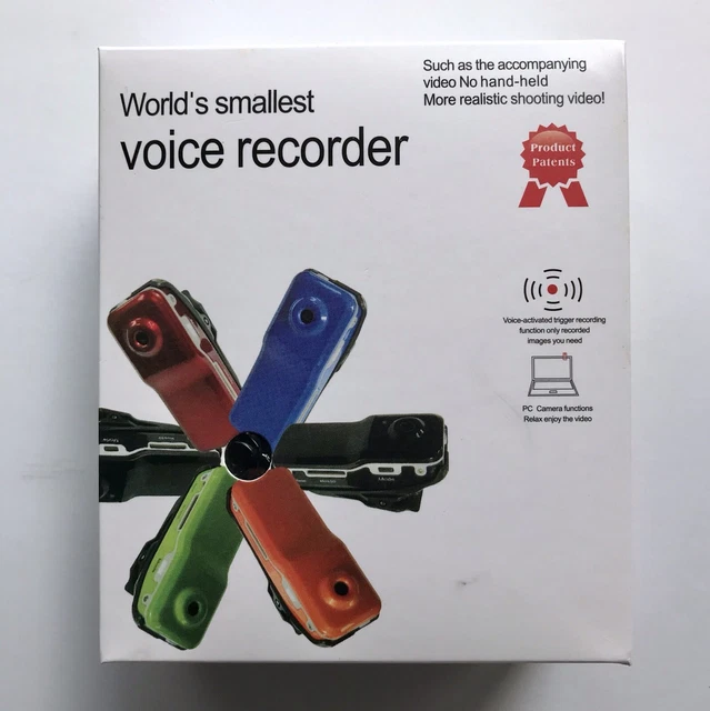 WORLD’S SMALLEST VOICE Recorder Mini DV Clip On Video Audio Recording