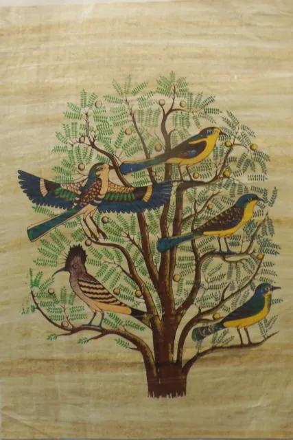 "Árbol Con 5 Pájaros "Ägypische Papiro Painting/Printing Trabajo