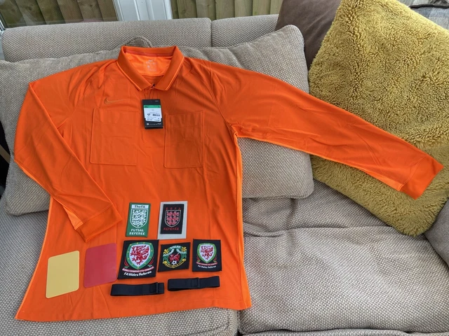 Nike Football Referee Shirt (XL) + Cards, Elastic Sock Stays &Choice of Badge L2