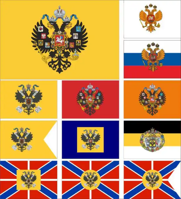 Russia Flag Empire Novgorod Republic Moscow Most Merciful Savior Romanov  SFSR