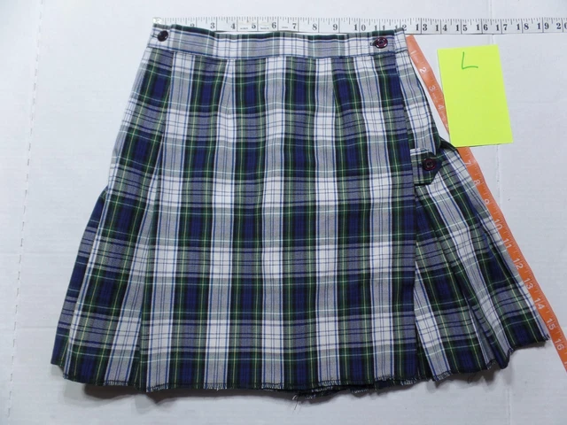 Exotic Dancer Pleated Pull Away Plaid Mini Skirt No Size See Measurments ~ Lot L