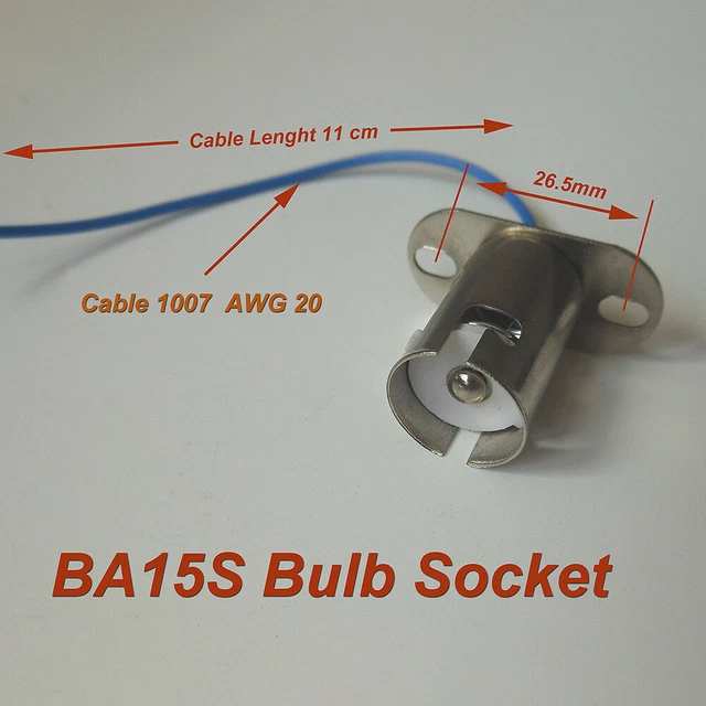For BA15s Bayonet Light Bulb Socket 1073 1093 7506 1156 10Pcs