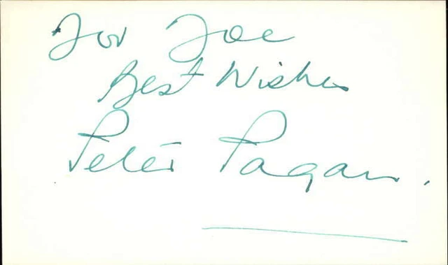 Peter Pagan Actor Signed 3" x 5" Index Card