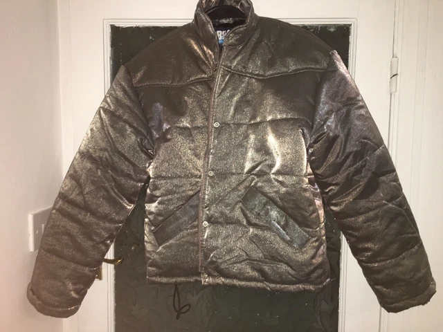 EISENEGGER WOMENS BNWT Metallic Shimmer Gold Puffer Jacket Size 12
