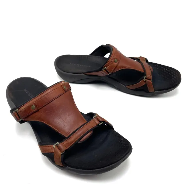 Merrell J36576 Glade Autumn Leather Sandal Sz 8 Open Toe Slide Women's Shoe