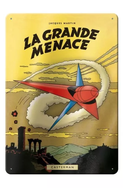 Plaque Metal Lefranc Couverture La Grande Menace  Jacques Martin  Neuf
