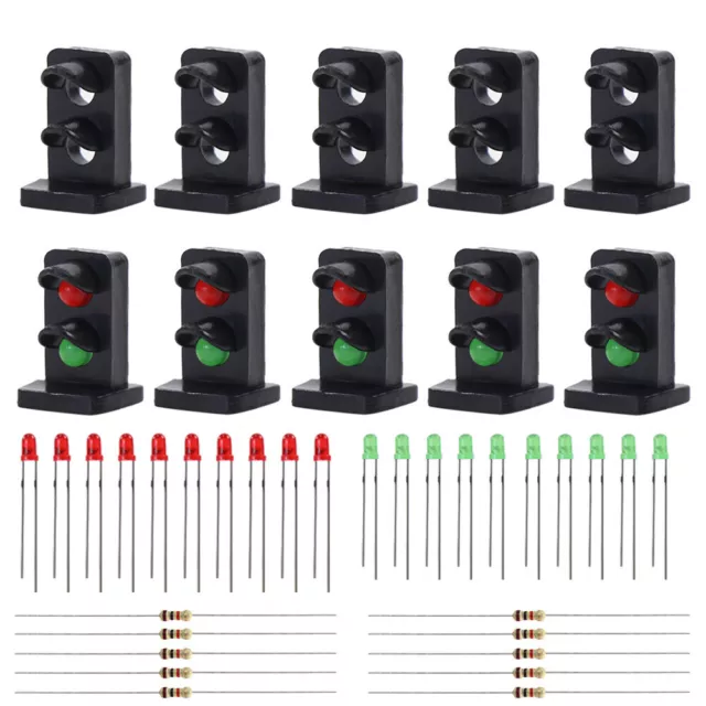 JTD19 10 sets Target Faces With LEDs Railway Dwarf signal HO OO Scale 2 Aspects