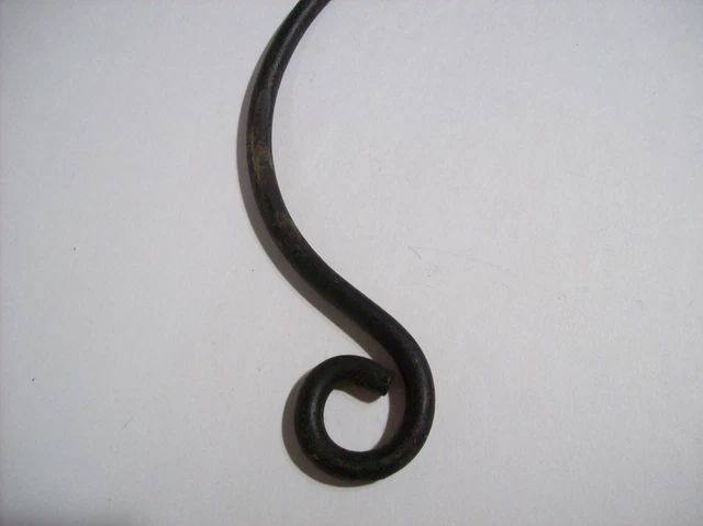 old vintage Cast Iron Hook Plant or Sign Hanger, Rustic Old 2
