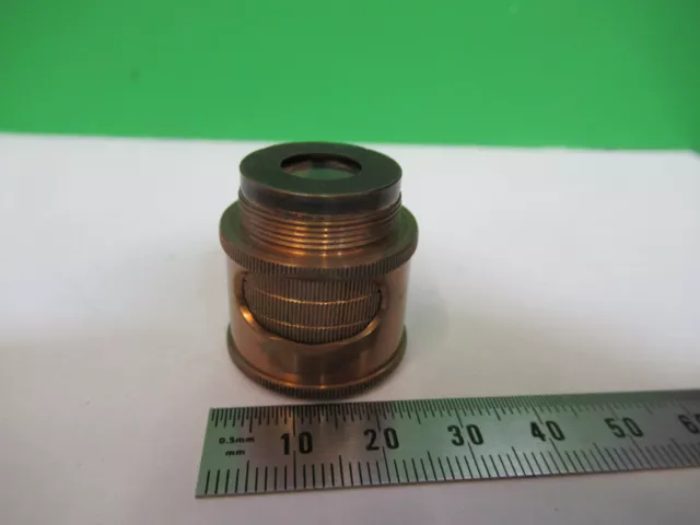 Antique Brass Polarizer Pol Beck Uk England Microscope Part As Pictured P2-B-77