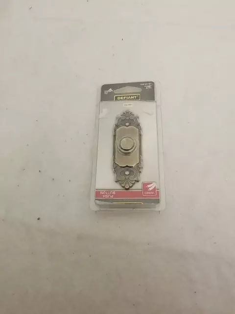 Defiant Wired LED Illuminated Doorbell Push Button Antique Brass 1008 644 307
