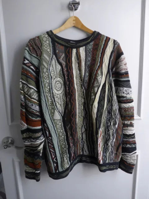 Vintage 1980s Coogi Sweater Men's XL Subtle Colours Very Good Condition
